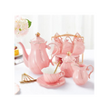 Pink and Gold Tea Set