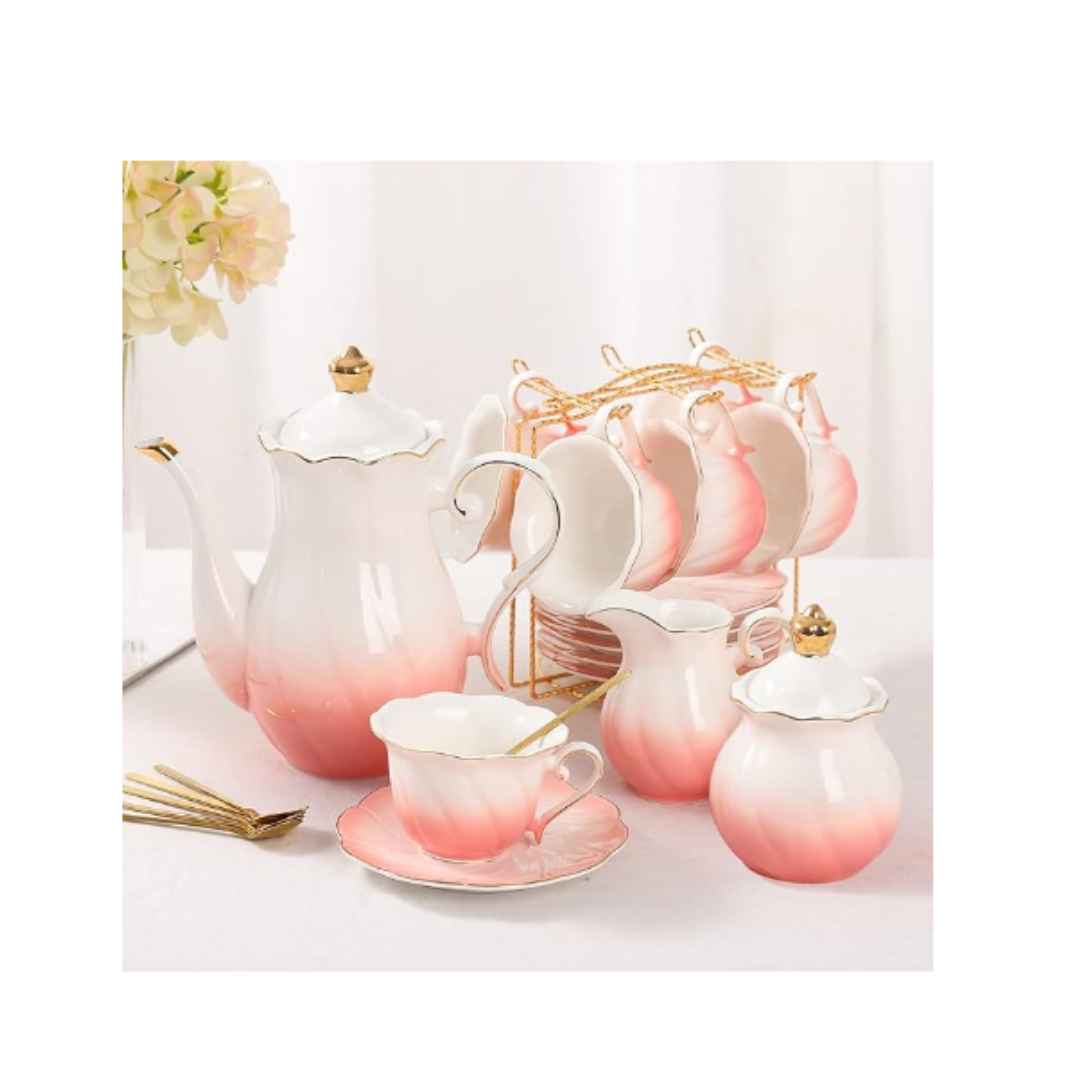 Pink Gradient Tea Set